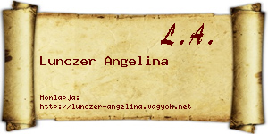 Lunczer Angelina névjegykártya